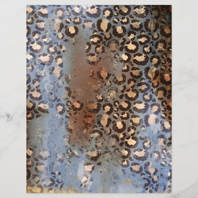 Resumen Hoja de papel de Safari Grunge Scrapbook (Reverso)