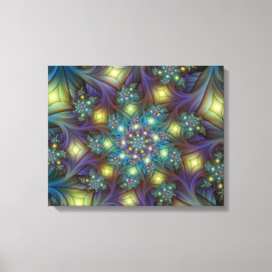 Resumen ilustrado brillante arte fractal púrpura V