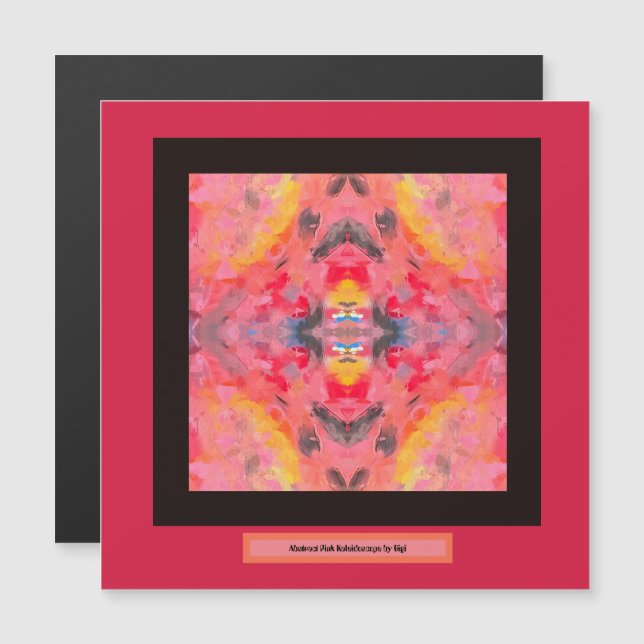 Resumen Imán rosa Kaleidoscopio (Anverso/Reverso)