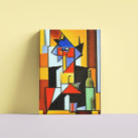 Resumen Impresión de lienzo cubista de barman<br><div class="desc">El Resumen Bartender Cubist Canvas Print es totalmente personalizable y único para colgar en las paredes de casa y oficina. Diseñado por Norman Reutter.</div>