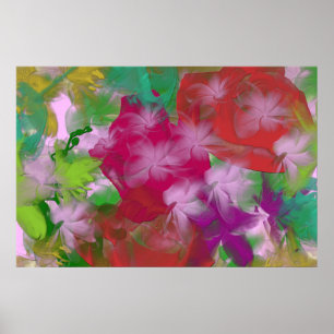 Resumen Impresión de lienzo de arte de flores