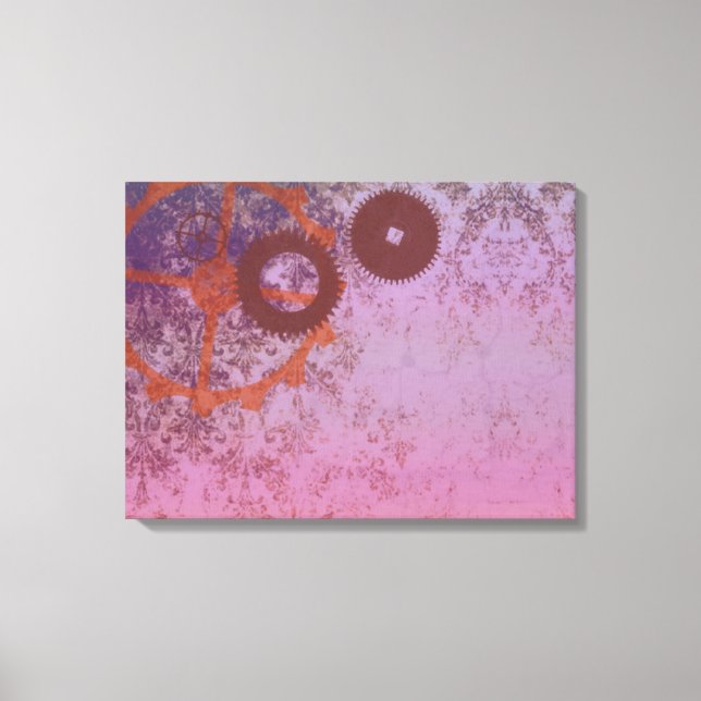 Resumen Impresión de lienzo envuelto con Steampunk (Anverso)