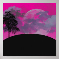 Resumen Impresión de lienzo para Luna de Crimson