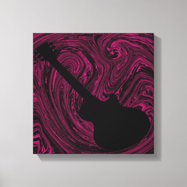 Resumen Impresión de lienzos de guitarra de Swirls (Anverso)