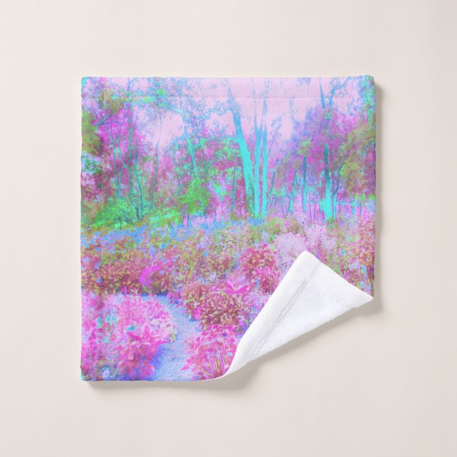 Resumen impresionista rosa y turquesa (Toallita)