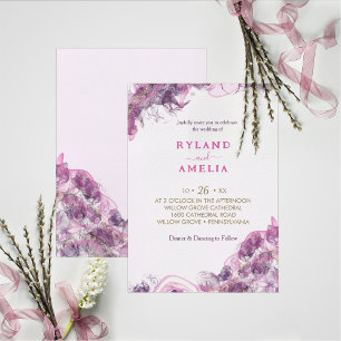 Resumen Invitación a la boda con alcohol morado