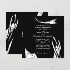 Resumen Invitación a la boda de la música en blanc