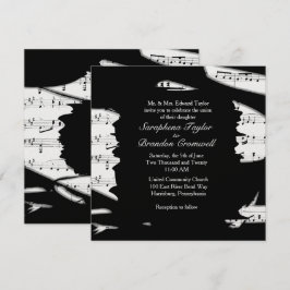 Resumen Invitación a la boda de la música en blanc