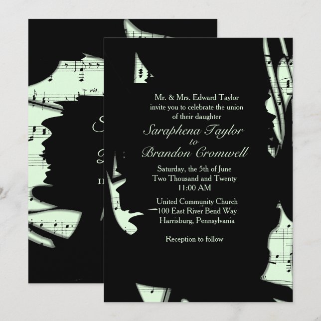 Resumen Invitación a la boda de la música negra y  (Anverso / Reverso)