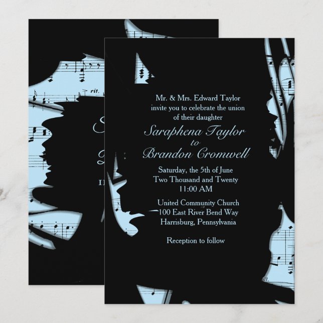 Resumen Invitación a la boda de la música negra y  (Anverso / Reverso)