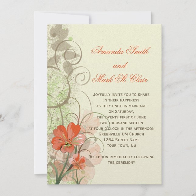 Resumen Invitación a la boda de las flores de cal  (Anverso)