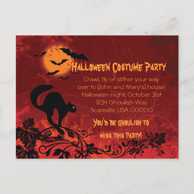 Resumen Invitación a la fiesta de Halloween del ga (Anverso)