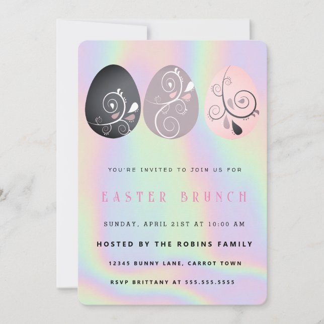 Resumen Invitación a los huevos de Pascua (Anverso)