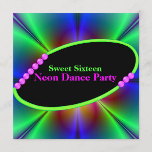 Resumen Invitación del partido Neon Personalizado