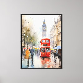 Resumen Londres Cityscape Premium Lienzo envuelto