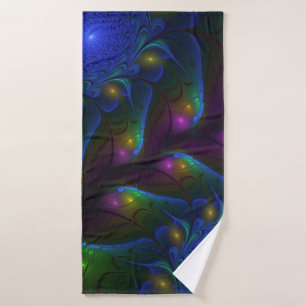 Resumen luminoso colorido de fractal trippy modern