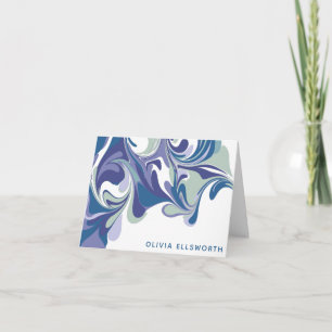 Resumen Marble azul Swirl Estilo Personalizado
