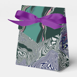 Resumen Marble verde Swirl Marble Art Favor cajas