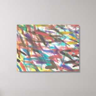 Resumen Marcas de pincel Coloridas Imprimir lienzo