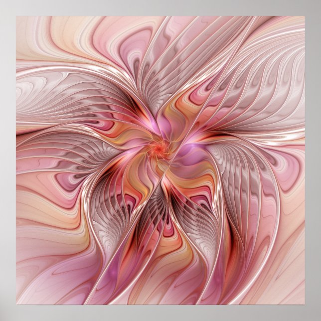 Resumen mariposa colorida Fantasía arte fractal (Frente)