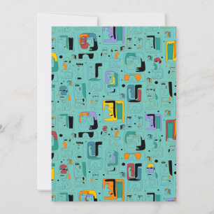 Resumen maya tribal antiguo patrón de rostros 1