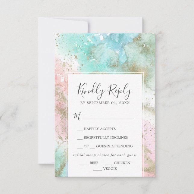 Resumen Menú de verano Tarjeta RSVP de elección (Anverso)