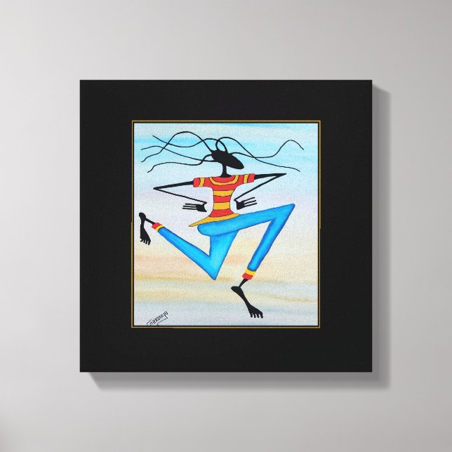 Resumen, moderna bailarina de reggae de arte afric (Anverso)