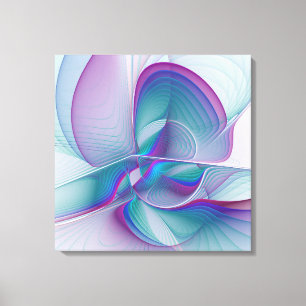 Resumen moderno Arte fractal rosa azul turquesa ro