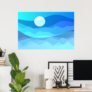 Resumen moderno arte Minimalista del amanecer en e