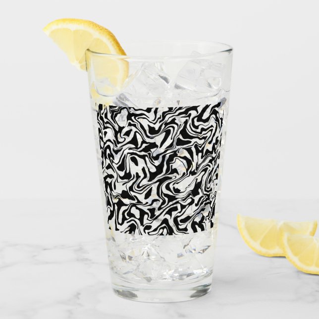 Resumen moderno artístico negro y blanco (Anverso (hielo))