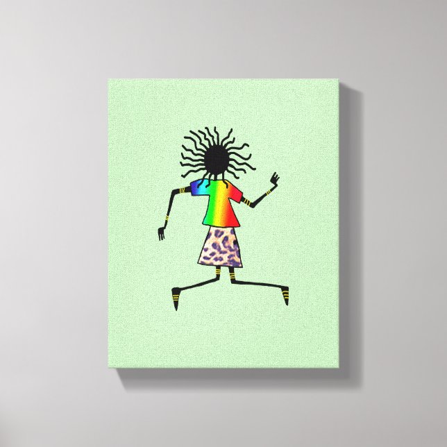 Resumen, moderno bailarín de arte africano elegant (Anverso)