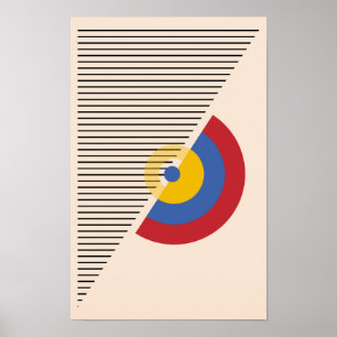 Resumen moderno Bauhaus Impreso Deco Muro arte