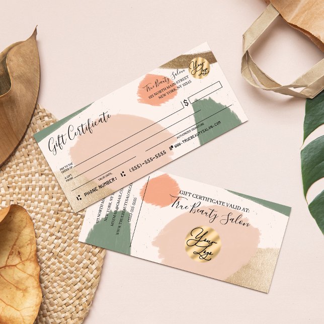 Resumen moderno certificado de regalo de oro de lo (Subido por el creador)