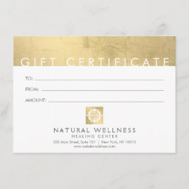 Resumen moderno Certificado de regalo de Wellness 