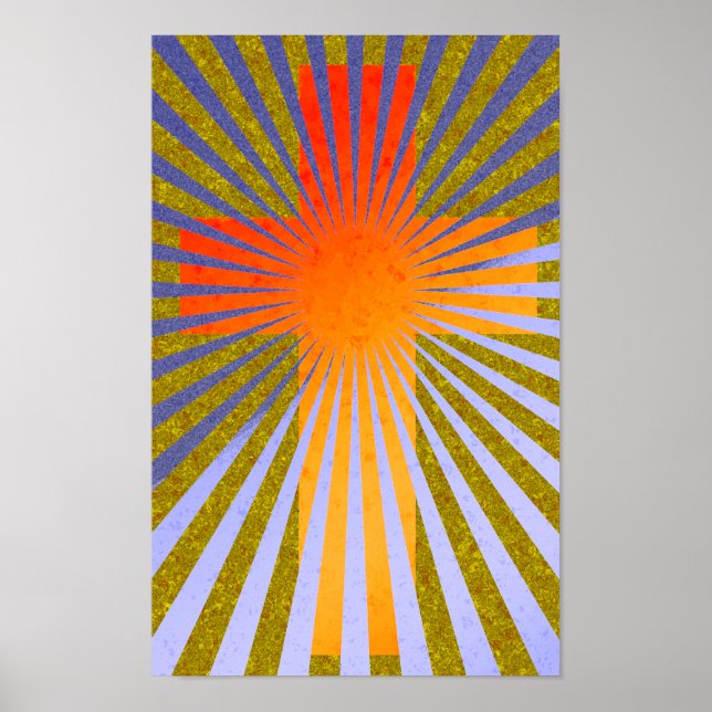 Resumen moderno de arte de la cruz de Pascua Poste (Frente)