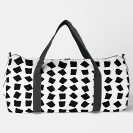 "Resumen moderno en blanco y negro" Bolsa Duffle