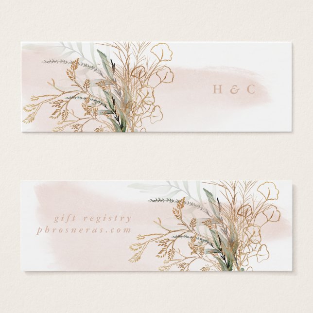 Resumen moderno | Eucalyptus Elegant Greenery Moss (Anverso y reverso)