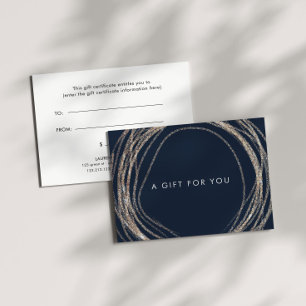 Resumen moderno Faux Gold Swirl Gift Certificado