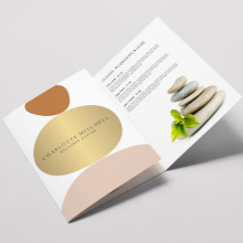 Resumen moderno Folleto de bienestar Zen Stones Go