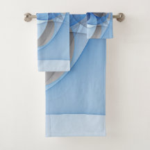 Resumen moderno Gráfico de arte fractal gris azul