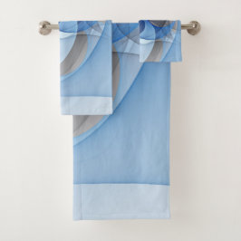 Resumen moderno Gráfico de arte fractal gris azul