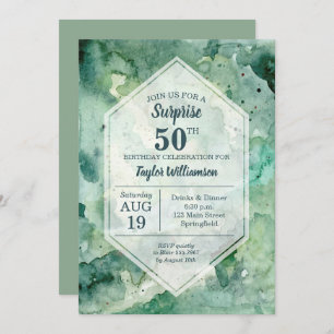 Resumen moderno Invitación al cumpleaños de color
