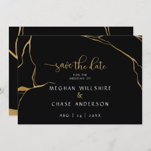 Resumen moderno negro y oro Kintahora japonés