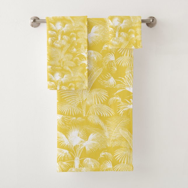 Resumen moderno Palm Trees tropicales Amarillo (In situ)