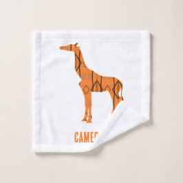 Resumen monograma de silueta de jirafa