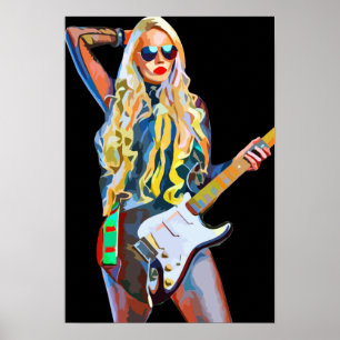 Resumen Mujer Rocker Chick Música Arte