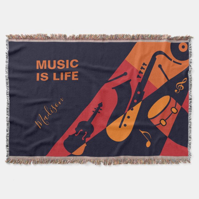 Resumen Música Nombre personalizado y manta de lan (Anverso)