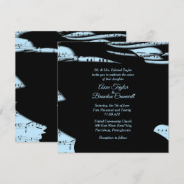 Resumen Música Tema Boda Invitación Azul