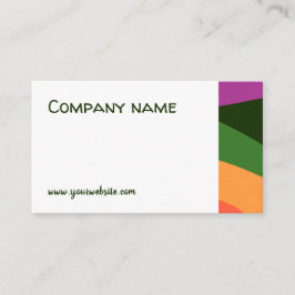 Resumen naranja amarillo verde tarjeta de visita Q