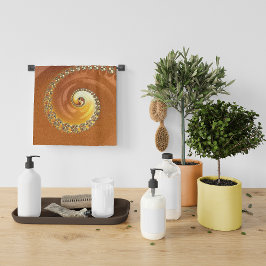 Resumen Naranja dorado gradiente espiral fractal